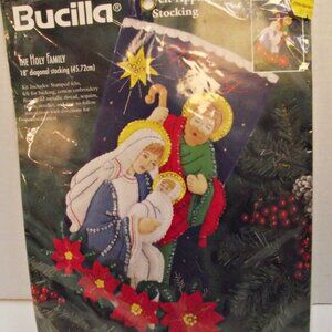 1996 Bucilla The Holy Family Felt Stocking Kit Christmas #83385